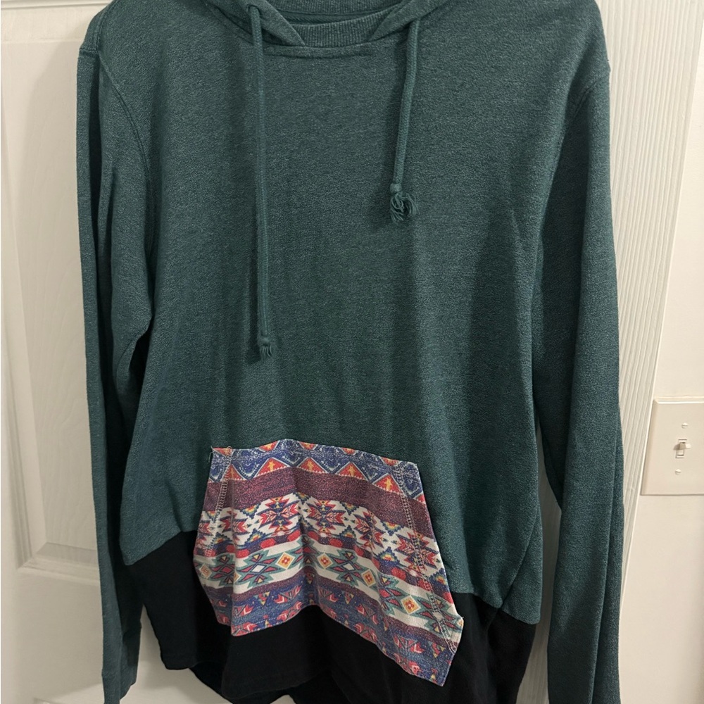 PacSun Teal Textured Hoodie